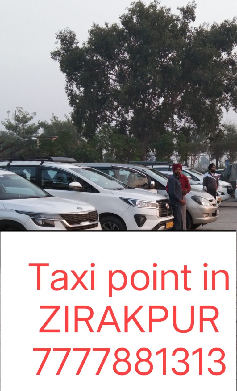 Taxi point Zirakpur | Call 7777881313