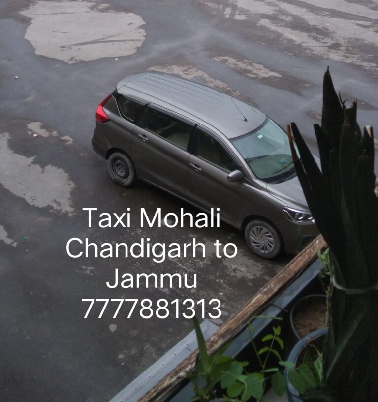 Taxi Chandigarh | Mohali to Jammu | 7777881313