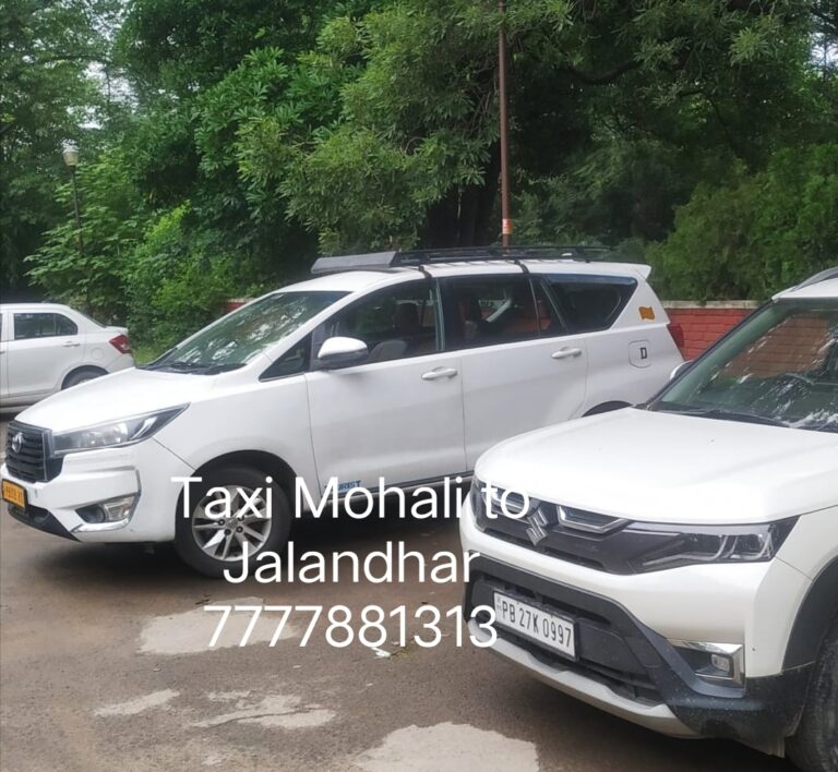 Taxi Zirakpur/ Mohali to Jalandhar | 7777881313