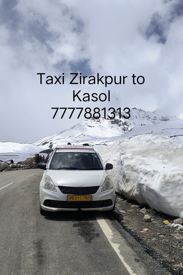 Cab Zirakpur to Kasol | 7777881313